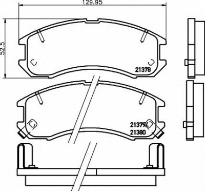 HELLA PAGID 8db355005821 -  Комплект тормозных колодок, дисковый тормоз